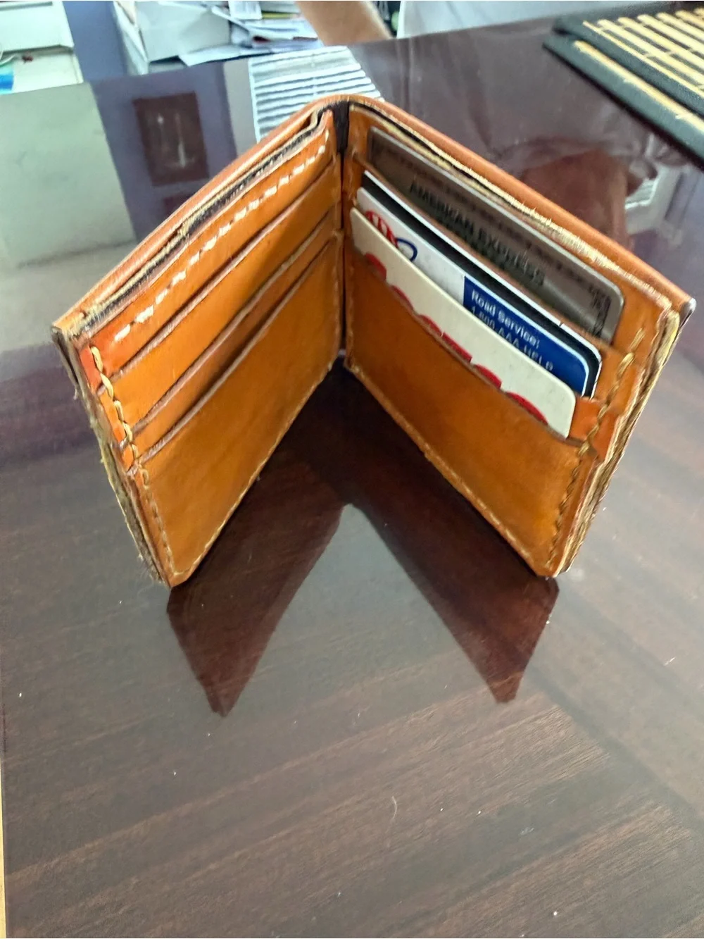 Classic Tan Leather hand crafted Wallet